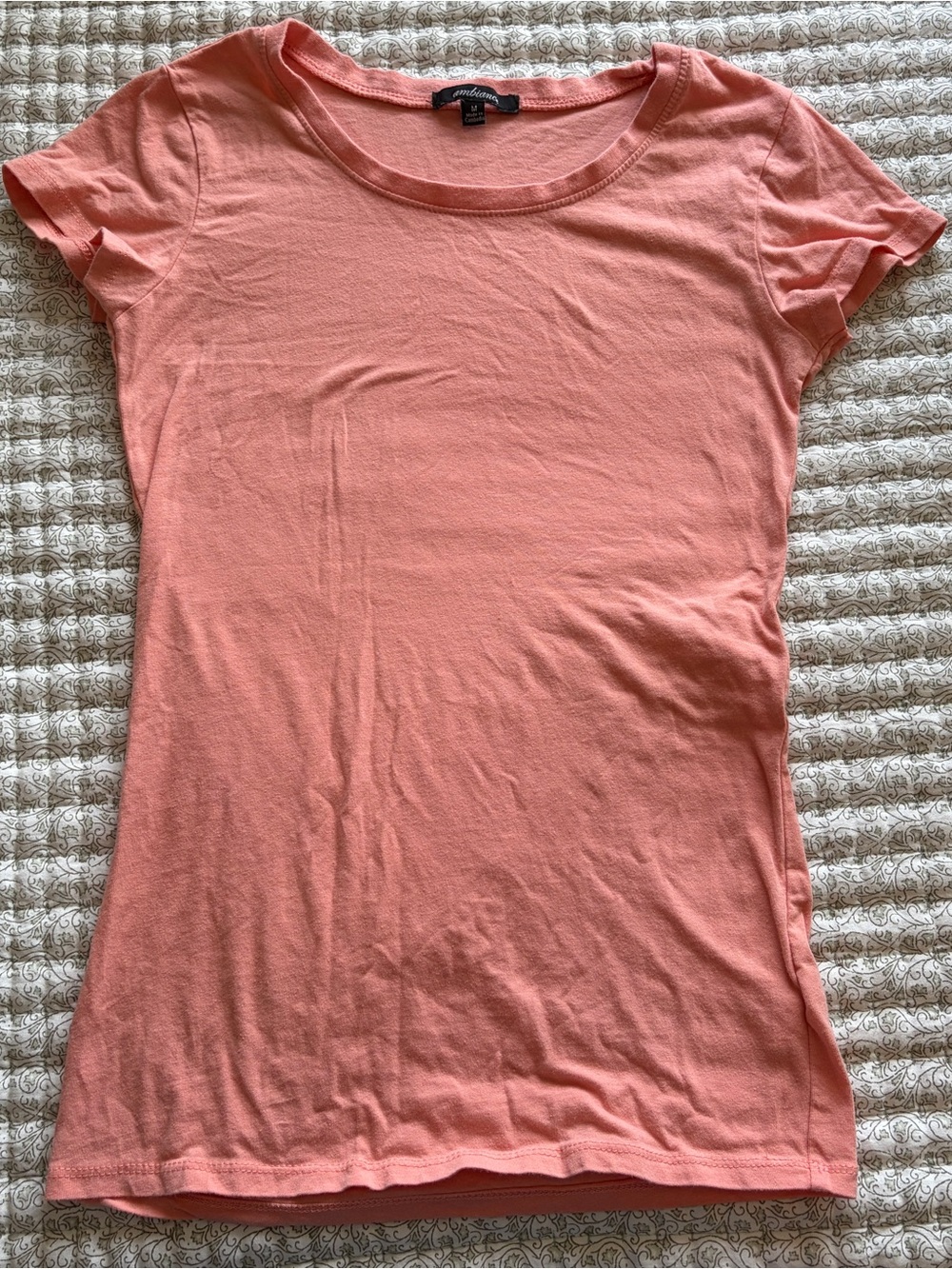 Ambiance Women’s Scoop Neck Tee in Coral Pink